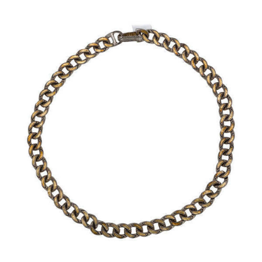 Gurhan Chain Link Necklace in Sterling Silver and 24K Yellow Gold MSRP 4125
